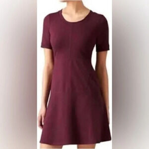 Athleta En Route Chianti Fit and Flare Dress